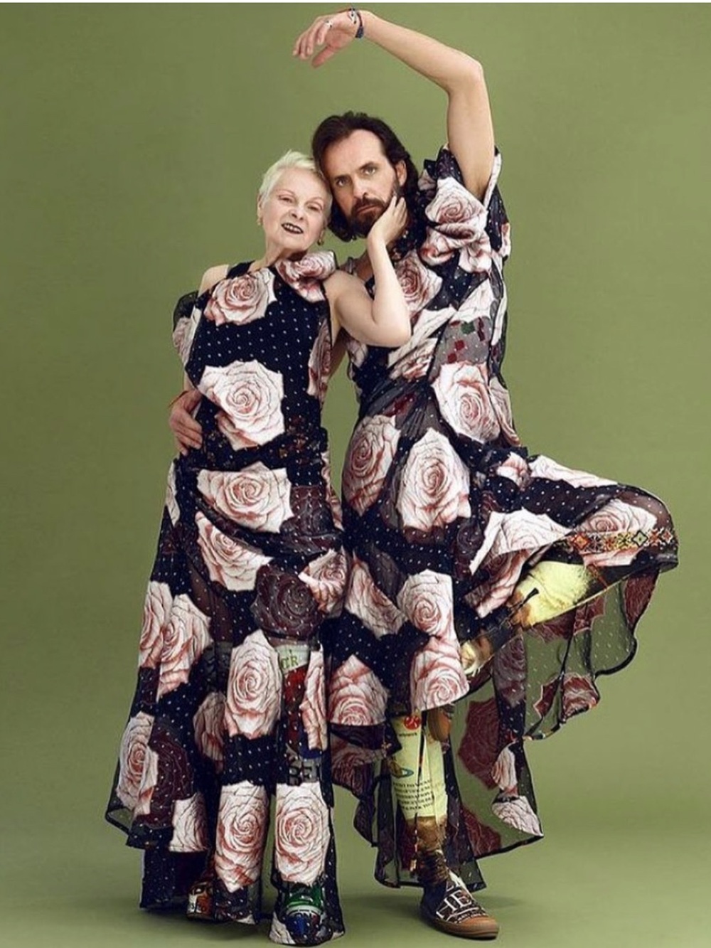Vivienne Westwood Glenn Gown, AW15 Rose Print, Size I, NWT